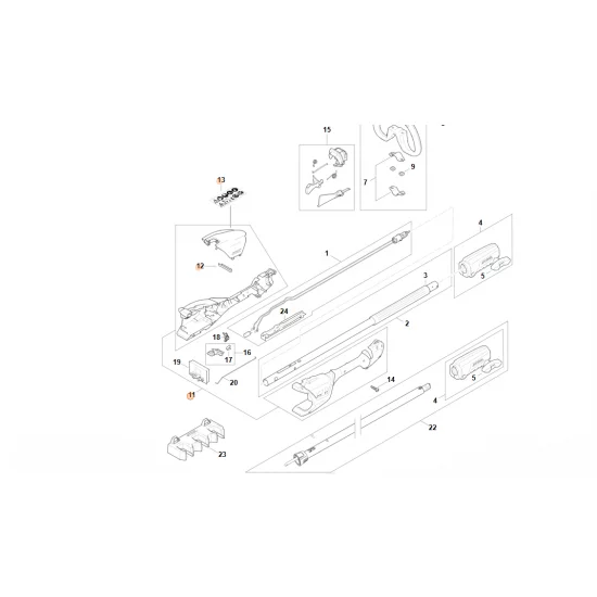 STIHL  Korpus rękojeści HA01 790 1000